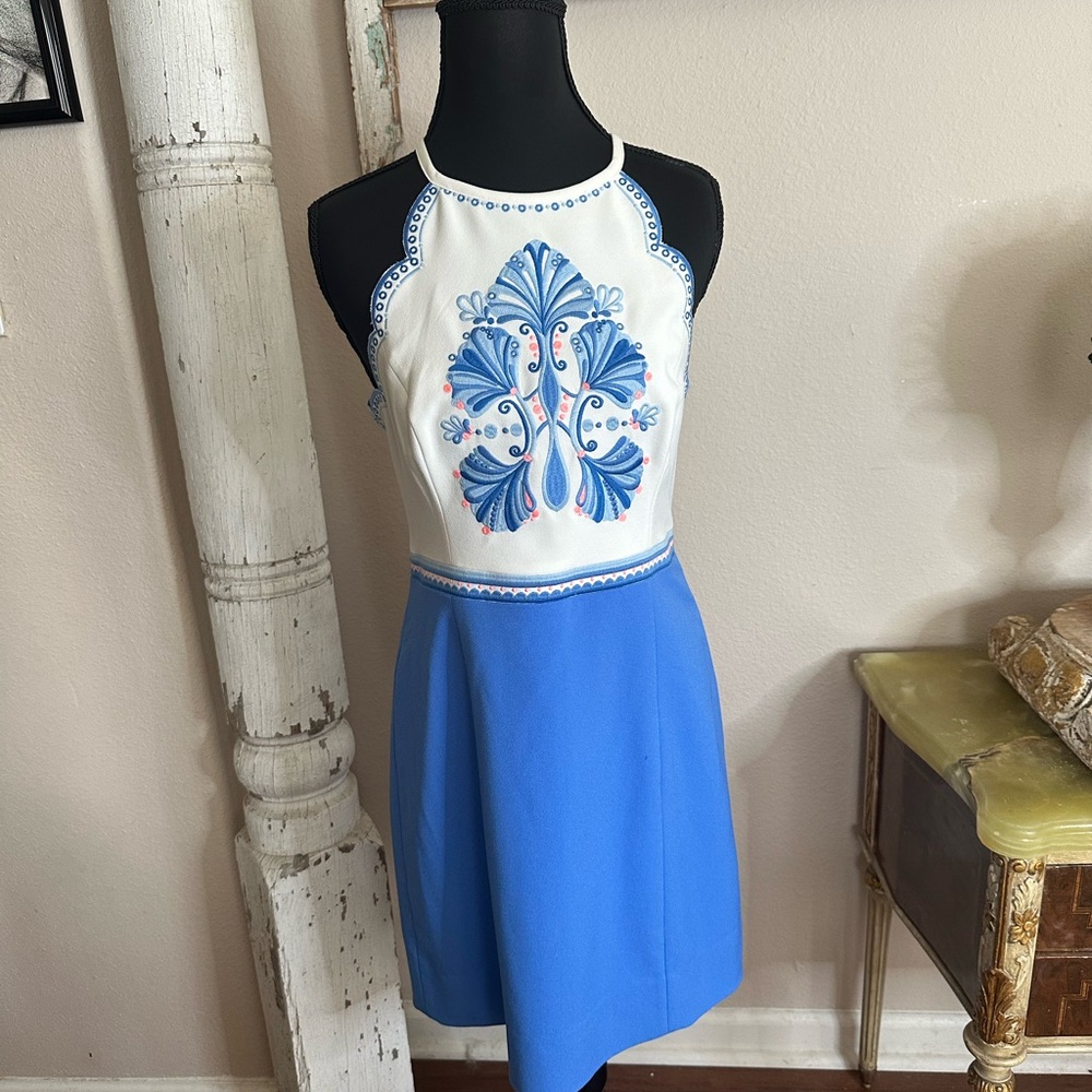 Lilly Pulitzer Blue and White Mini Dress